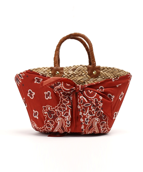 Khaju（カージュ）の「control freak: バンダナカゴバッグ（かごバッグ・レディース・レッド/ネイビー・ONE SIZE）」の10枚目の写真