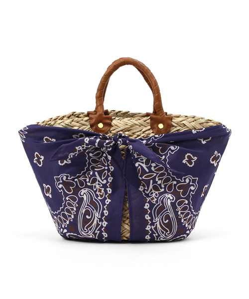 Khaju（カージュ）の「control freak: バンダナカゴバッグ（かごバッグ・レディース・レッド/ネイビー・ONE SIZE）」の11枚目の写真