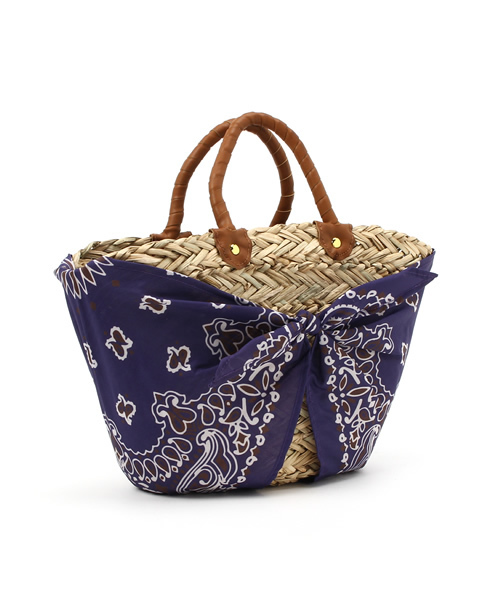 Khaju（カージュ）の「control freak: バンダナカゴバッグ（かごバッグ・レディース・レッド/ネイビー・ONE SIZE）」の5枚目の写真