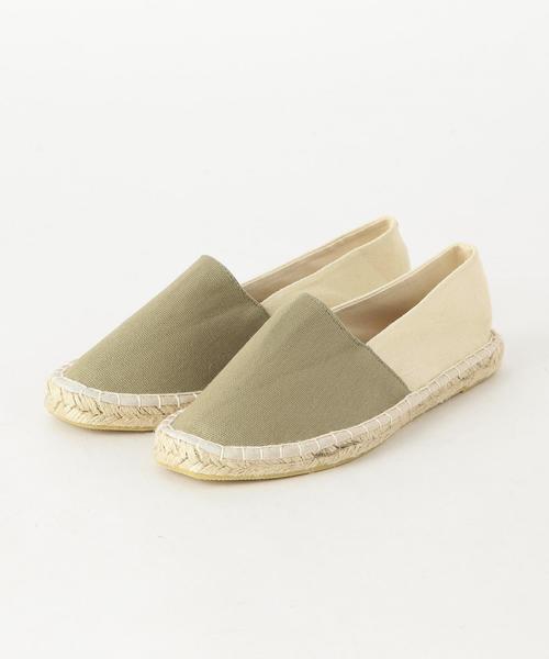 coen（コーエン）の「カラーブロックフラットエスパドリーユ（サンダル・レディース・ベージュ/オリーブ/ピンク/ネイビー・X-LARGE/MEDIUM/SMALL/LARGE）」の2枚目の写真