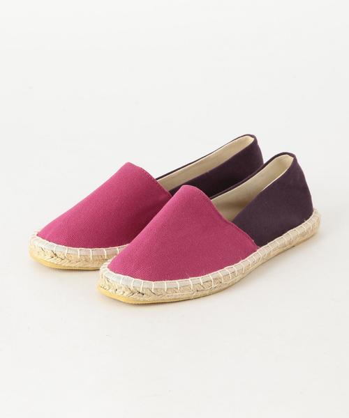 coen（コーエン）の「カラーブロックフラットエスパドリーユ（サンダル・レディース・ベージュ/オリーブ/ピンク/ネイビー・X-LARGE/MEDIUM/SMALL/LARGE）」の4枚目の写真