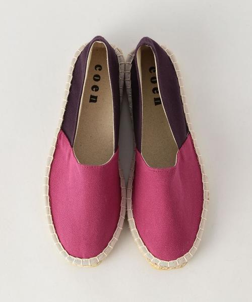 coen（コーエン）の「カラーブロックフラットエスパドリーユ（サンダル・レディース・ベージュ/オリーブ/ピンク/ネイビー・X-LARGE/MEDIUM/SMALL/LARGE）」の8枚目の写真