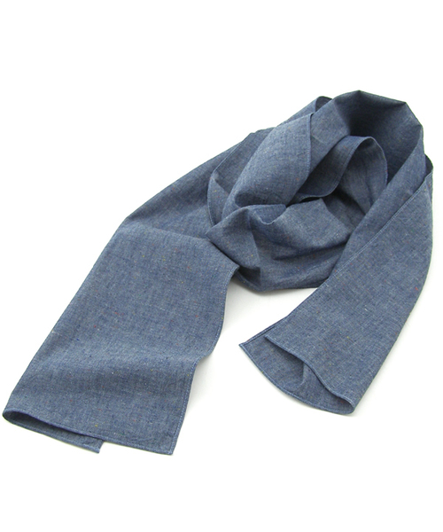 BEAMS（ビームス）の「BEAMS / カラーネップシャンブレーストール（ストール/ショール・メンズ・インディゴブルー・ONE SIZE）」の3枚目の写真