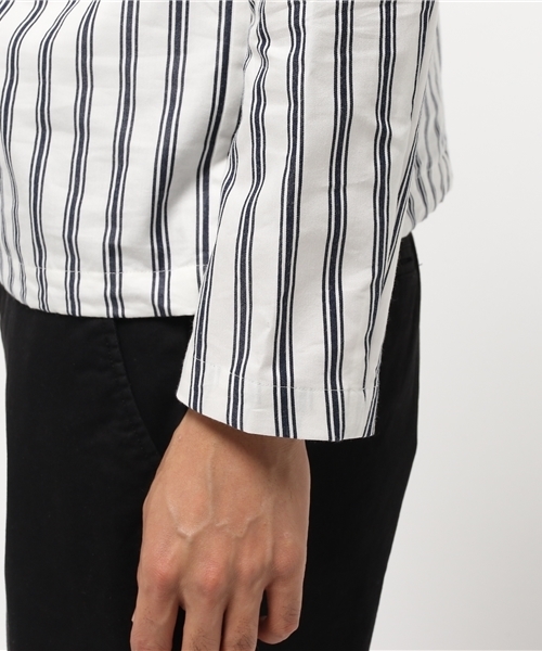 KICS DOCUMENT.(キクス ドキュメント)の「Vネック プルオーバー シャツジャケット 裾スピンドル付(シャツ/ブラウス・メンズ・Navy・4)」の5枚目の写真