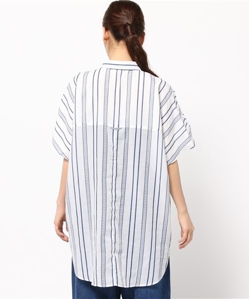 MOUSSY（マウジー）の「OVER SIZED SHIRT F（シャツ/ブラウス・レディース・ホワイト系その他/ホワイト/カーキ・FREE）」の9枚目の写真