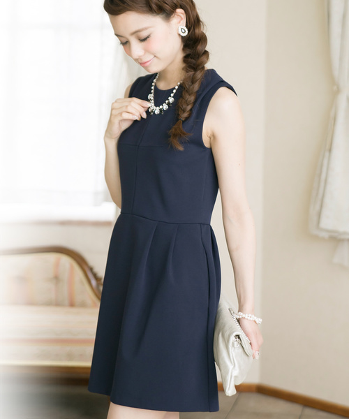 PourVous(プールヴー)の「結婚式 ワンピースドレス ミニ丈 とノースリーブハイウエスト 大きいサイズ フォーマル オケージョンドレス お呼ばれ 二次会 成人式 (ドレス・レディース・グリーン/ワインレッド/ブラック/ブルーグリーン/ネイビー・L/S/M/XS/4L/XL/XXL)」の17枚目の写真