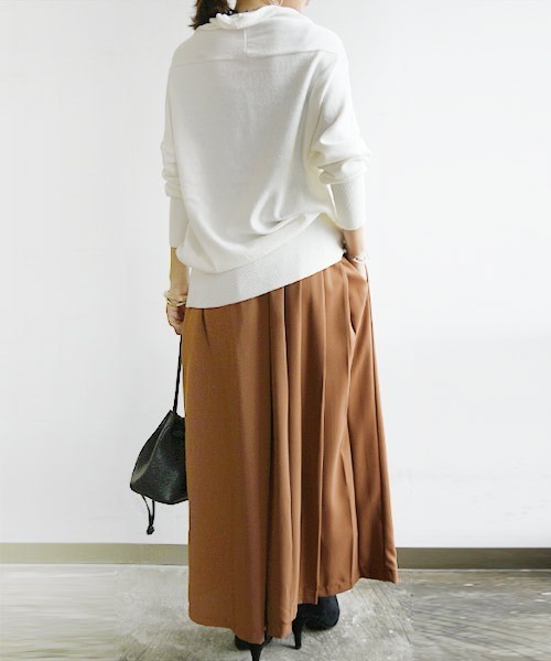 and it_（アンドイット）の「フーディー風ネックロングリブコットンニット（ニット/セーター・レディース・ネイビー/ブラック/ボルドー/グレー/ブルー/ピンク/モカ/オフホワイト/カーキ/クリーム/レッド系その他・LARGE/MEDIUM）」の18枚目の写真