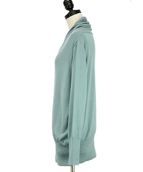 and it_（アンドイット）の「フーディー風ネックロングリブコットンニット（ニット/セーター・レディース・ネイビー/ブラック/ボルドー/グレー/ブルー/ピンク/モカ/オフホワイト/カーキ/クリーム/レッド系その他・LARGE/MEDIUM）」の13枚目の写真