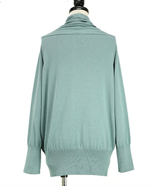 and it_（アンドイット）の「フーディー風ネックロングリブコットンニット（ニット/セーター・レディース・ネイビー/ブラック/ボルドー/グレー/ブルー/ピンク/モカ/オフホワイト/カーキ/クリーム/レッド系その他・LARGE/MEDIUM）」の14枚目の写真