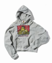 BEN DAVIS MARKET STREET（ベンデイビスマーケットストリート）の「BEN DAVIS MARKET STREET SWEAT PARKA WITH PRINT -made in japan-/ショート丈 短め丈（パーカー）」