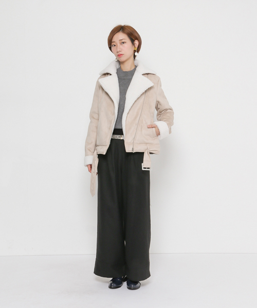 SENSE OF PLACE by URBAN RESEARCH(センスオブプレイスバイアーバンリサーチ)の「ハイウエストワイドパンツ(その他パンツ・レディース・ブラウン/カーキ/ブラック・38/36)」の5枚目の写真