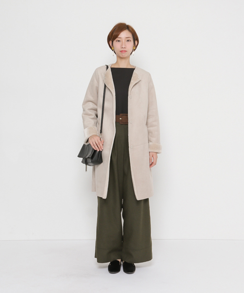 SENSE OF PLACE by URBAN RESEARCH(センスオブプレイスバイアーバンリサーチ)の「ハイウエストワイドパンツ(その他パンツ・レディース・ブラウン/カーキ/ブラック・38/36)」の8枚目の写真