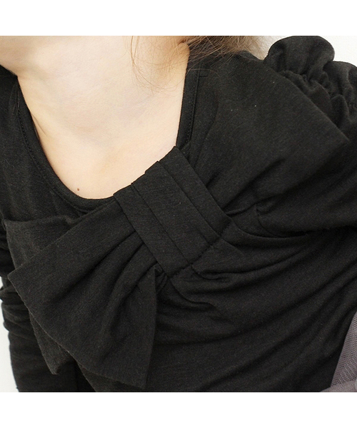 Rora(ローラ)の「キャリーリボンT(Tシャツ/カットソー・キッズ・ブラック・100cm/110cm/120cm/130cm/140cm/90㎝/150cm)」の6枚目の写真