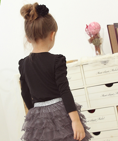 Rora(ローラ)の「キャリーリボンT(Tシャツ/カットソー・キッズ・ブラック・100cm/110cm/120cm/130cm/140cm/90㎝/150cm)」の10枚目の写真