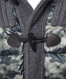 未使用級✨BARK ダウン×ニット　カモフラ　ダッフルコート　ブルゾン　2way 未使用級✨BARK ダウン×ニット カモフラ ダッフルコート ブルゾン 2way