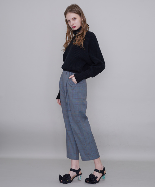 UNITED TOKYO（ユナイテッドトウキョウ）の「カシミヤコンカタアゼタートルニット（ニット/セーター・レディース・ブラック/パープル/イエロー・1）」の14枚目の写真