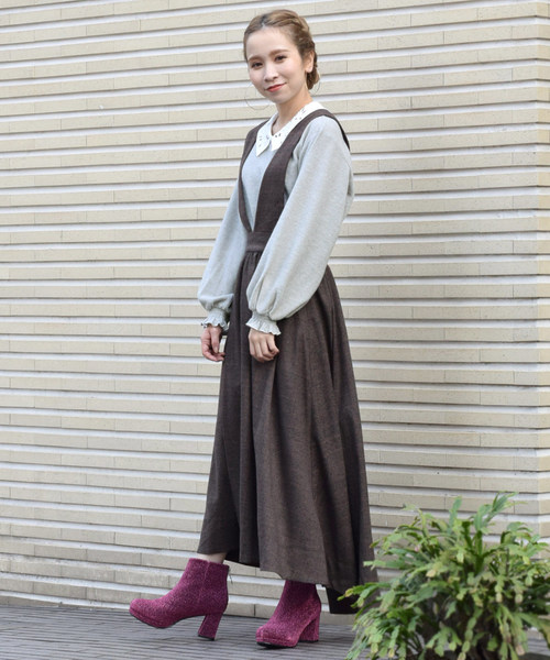 w closet（ダブルクローゼット）の「刺繍襟付きプルオーバー（Tシャツ/カットソー・レディース・オフホワイト/グレー/ラベンダー/チャコールグレー・FREE）」の11枚目の写真