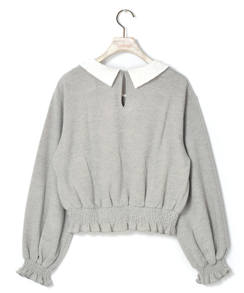 w closet（ダブルクローゼット）の「刺繍襟付きプルオーバー（Tシャツ/カットソー・レディース・オフホワイト/グレー/ラベンダー/チャコールグレー・FREE）」の12枚目の写真