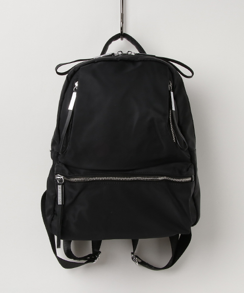 PLAIN CLOTHING（プレーンクロージング）の「ナイロンZIPカラーバックパック/リュック（バックパック/リュック・レディース・ブラック/ネイビー/グレー/カーキ/オレンジ/ボルドー・FREE）」の12枚目の写真
