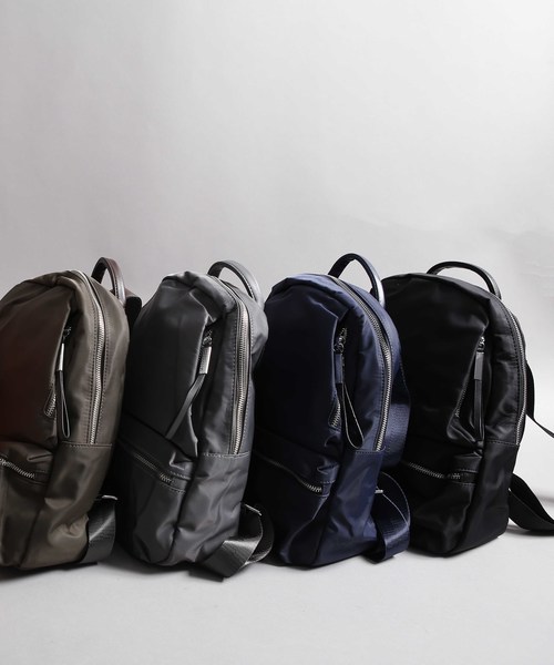 PLAIN CLOTHING（プレーンクロージング）の「ナイロンZIPカラーバックパック/リュック（バックパック/リュック・レディース・ブラック/ネイビー/グレー/カーキ/オレンジ/ボルドー・FREE）」の13枚目の写真
