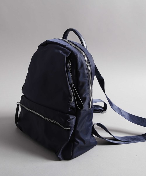 PLAIN CLOTHING（プレーンクロージング）の「ナイロンZIPカラーバックパック/リュック（バックパック/リュック・レディース・ブラック/ネイビー/グレー/カーキ/オレンジ/ボルドー・FREE）」の15枚目の写真