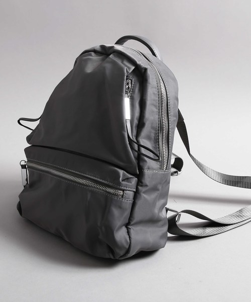PLAIN CLOTHING（プレーンクロージング）の「ナイロンZIPカラーバックパック/リュック（バックパック/リュック・レディース・ブラック/ネイビー/グレー/カーキ/オレンジ/ボルドー・FREE）」の16枚目の写真