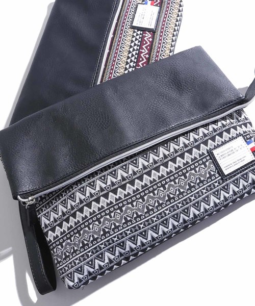 WEGO（ウィゴー）の「WEGO/クチオレクラッチバッグ（クラッチバッグ・メンズ・その他1/ブラック/その他2/ネイビー/ブラック系その他/その他3/その他4/その他5・FREE）」の4枚目の写真