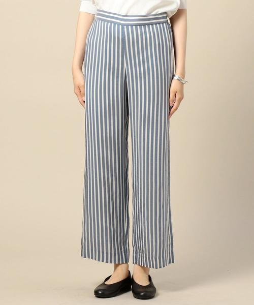 BEAUTY&YOUTH UNITED ARROWS(ビューティーアンドユースユナイテッドアローズ)の「BY キュプラストライプワイドパンツ ◆(その他パンツ・レディース・ネイビー/レッド・SMALL/MEDIUM)」の4枚目の写真