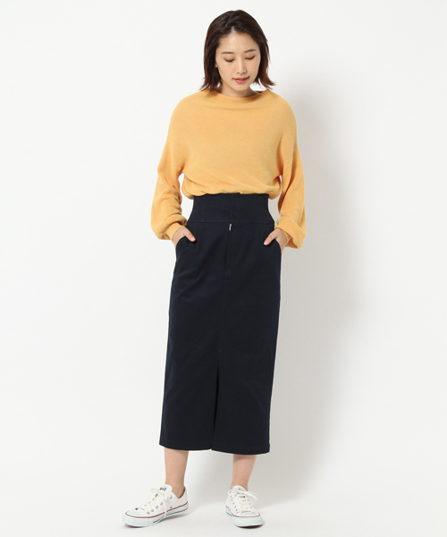 laboratory work（ラボラトリーワーク）の「レースアップタイトスカート（スカート・レディース・ベージュ/ネイビー/オフホワイト・MEDIUM）」の7枚目の写真