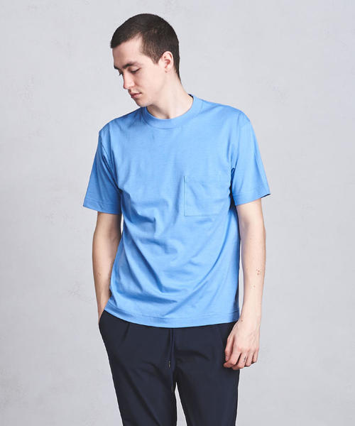 UNITED ARROWS（ユナイテッドアローズ）の「■UASB CDRY クルーネック ポケットT ◆（Tシャツ/カットソー・メンズ・ホワイト/ブラック/モカ/ネイビー/ターコイズブルー/ライラック・SMALL/MEDIUM/LARGE）」の8枚目の写真