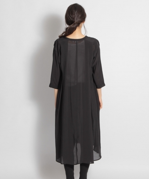 niko and（ニコアンド）の「着流し前開きワンピース（ワンピース