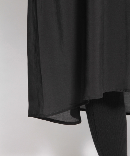 niko and...（ニコアンド）の「着流し前開きワンピース（ワンピース・レディース・ブラック/ベージュ/グリーン・MEDIUM/LARGE）」の13枚目の写真