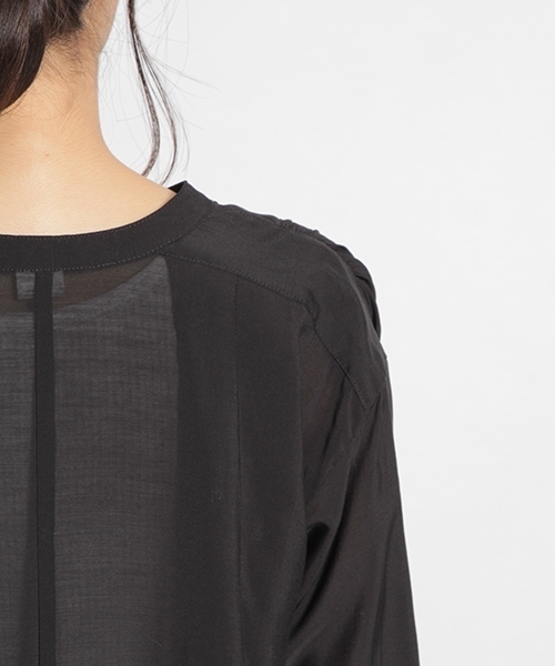 niko and...（ニコアンド）の「着流し前開きワンピース（ワンピース・レディース・ブラック/ベージュ/グリーン・MEDIUM/LARGE）」の15枚目の写真