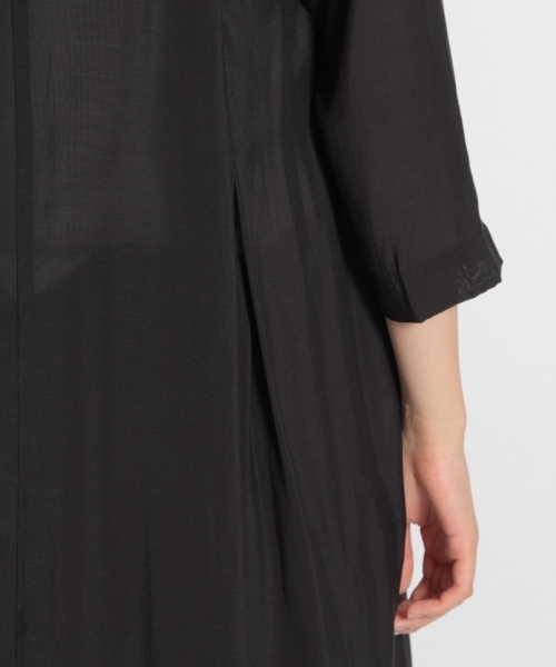 niko and...（ニコアンド）の「着流し前開きワンピース（ワンピース・レディース・ブラック/ベージュ/グリーン・MEDIUM/LARGE）」の16枚目の写真