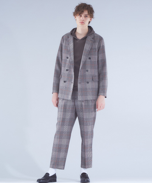 ABAHOUSE（アバハウス）の「【セットアップ対応】ウールチェックテーパードパンツ（その他パンツ・メンズ・ベージュ・46/48）」の4枚目の写真