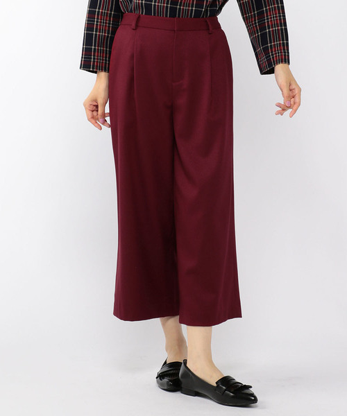 DECOY SINCE 1981（デコイシンスイチキュウハチイチ）の「タックワイドパンツ（その他パンツ・レディース・ネイビー/ワインレッド/モカ・70/64/67）」の3枚目の写真