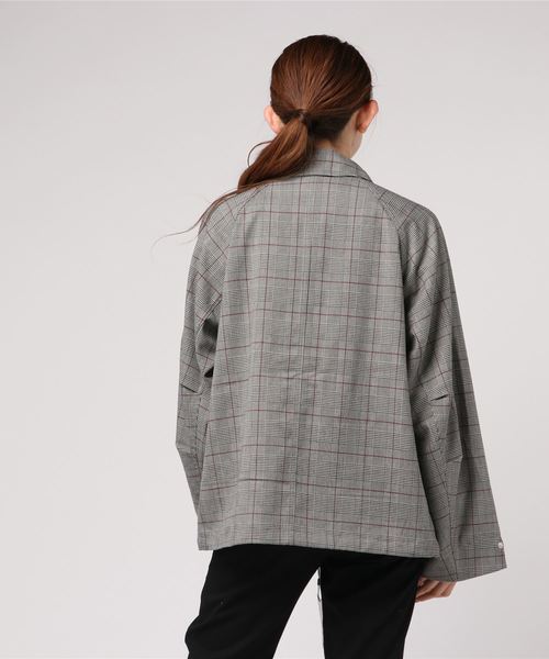 MOUSSY（マウジー）の「SW OVERSIZE CHECK JACKET（その他アウター・レディース・ブラック系その他/ベージュ系その他・FREE）」の3枚目の写真
