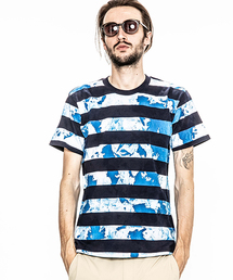 mt5319-embroidery logo uneven dyeborder Tee Tシャツ