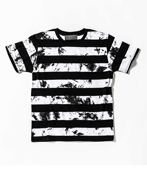 ACANTHUS(アカンサス)の「mt5319-embroidery logo uneven dyeborder Tee Tシャツ(Tシャツ/カットソー・メンズ・ホワイト×ネイビー/ブラック系その他/ホワイト×ブラック・S/L/M)」の14枚目の写真