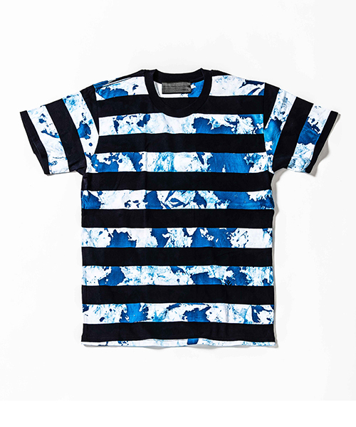 ACANTHUS(アカンサス)の「mt5319-embroidery logo uneven dyeborder Tee Tシャツ(Tシャツ/カットソー・メンズ・ホワイト×ネイビー/ブラック系その他/ホワイト×ブラック・S/L/M)」の12枚目の写真