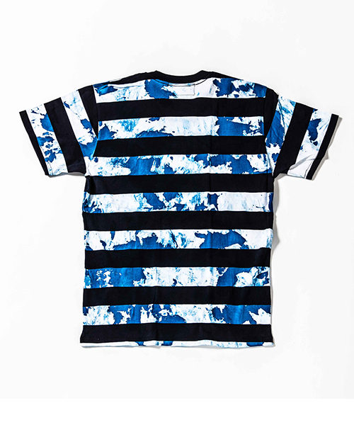 ACANTHUS(アカンサス)の「mt5319-embroidery logo uneven dyeborder Tee Tシャツ(Tシャツ/カットソー・メンズ・ホワイト×ネイビー/ブラック系その他/ホワイト×ブラック・S/L/M)」の10枚目の写真