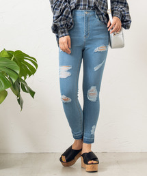 WEGO | WEGO/ハイウエストクラッシュスキニーパンツ(デニムパンツ)