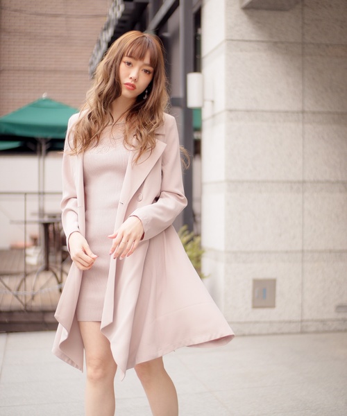 LIPSERVICE(リップサービス)の「アシメドレープトレンチコート(トレンチコート・レディース・ベージュ/ブラック・M/S)」の7枚目の写真