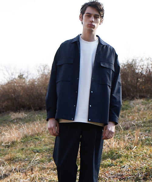 MAISON SPECIAL（メゾンスペシャル）の「“9機能” ファンクションテックオーバーシャツブルゾン 【MAISON SPECIAL/メゾンスペシャル】（シャツ/ブラウス・メンズ・ダークネイビー/ベージュ・44/48/46）」の13枚目の写真