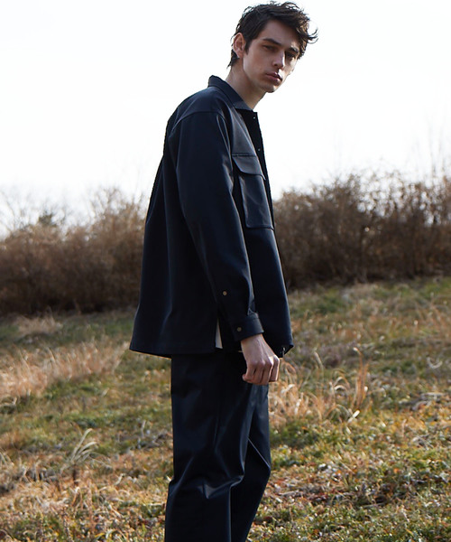 MAISON SPECIAL（メゾンスペシャル）の「“9機能” ファンクションテックオーバーシャツブルゾン 【MAISON SPECIAL/メゾンスペシャル】（シャツ/ブラウス・メンズ・ダークネイビー/ベージュ・44/48/46）」の9枚目の写真