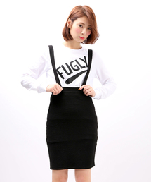 WEGO | WEGO/サスペンダー付ペンシルスカート(スカート)