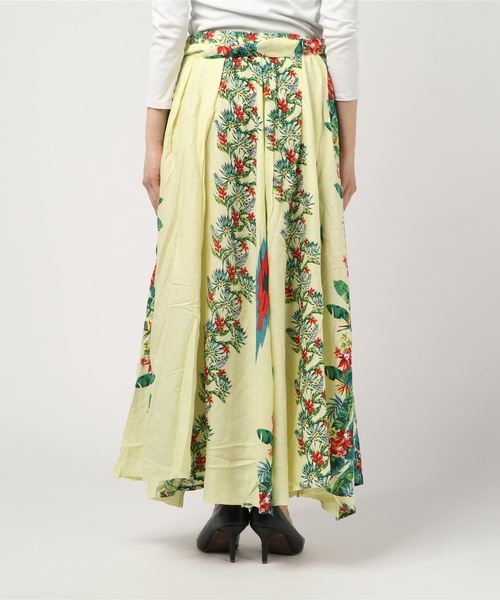 チャイハネ(チャイハネ)の「【チャイハネ】トロピカルフラワーマキシスカート(スカート・レディース・ベージュ/ブラック/ブルー・FREE)」の6枚目の写真