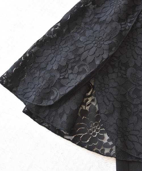 Lace Ladies（レースレディース）の「花柄レース袖シンプルセットアップ・パンツドレス（パンツドレス・レディース・ブラック/ネイビー・S/M/L/XL）」の21枚目の写真