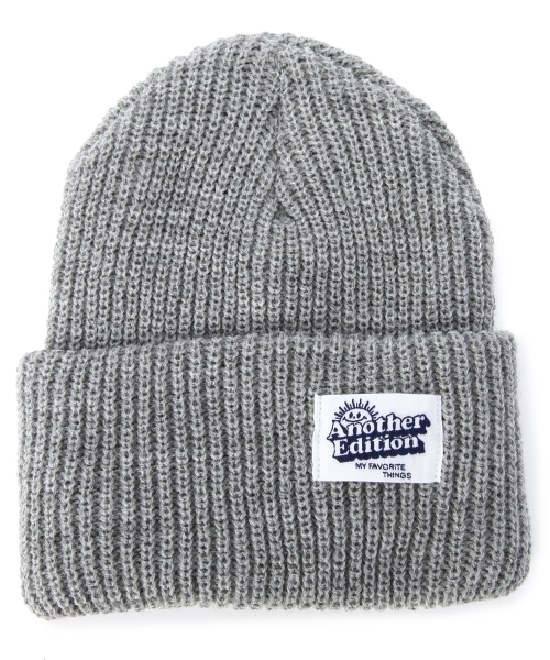 Another Edition（アナザーエディション）の「AE RIB KNIT CAP 14SS　Я（ニットキャップ/ビーニー・レディース・グレー/ライトブルー/オフホワイト/ネイビー・フリー）」の3枚目の写真