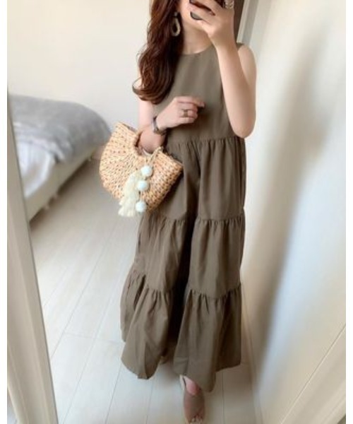 2wayティアードノースリーブワンピース ミドル丈 ワンピース Pierrot ピエロ のファッション通販 Zozotown